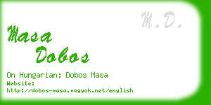 masa dobos business card